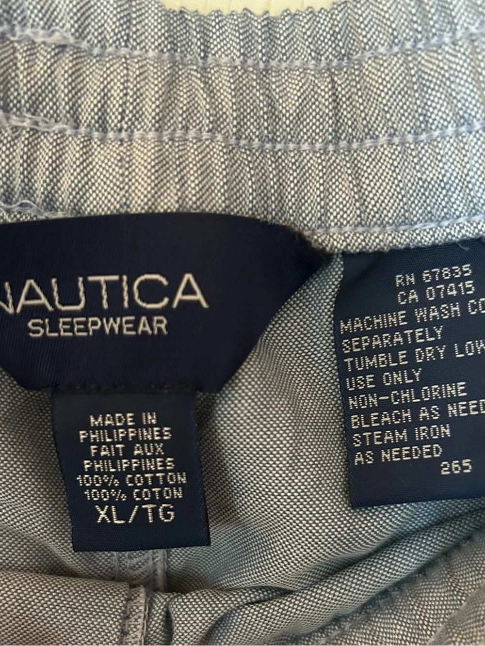 Nautica Light Blue Men's Drawstring Lounge Pants